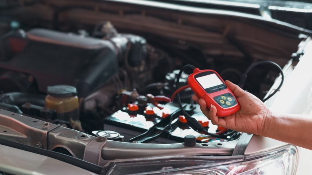 Checking car battery voltage