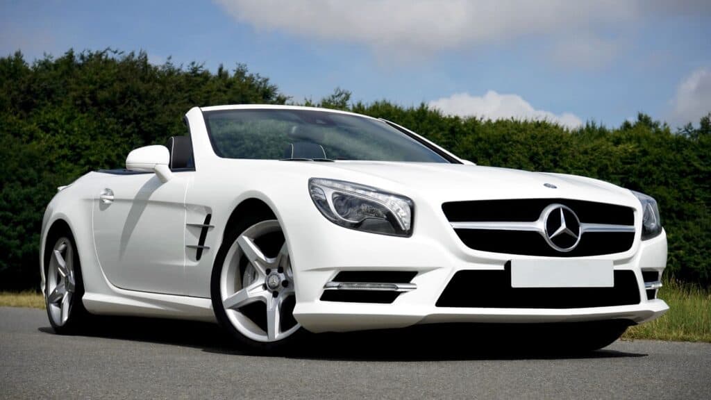 Mercedes convertible white