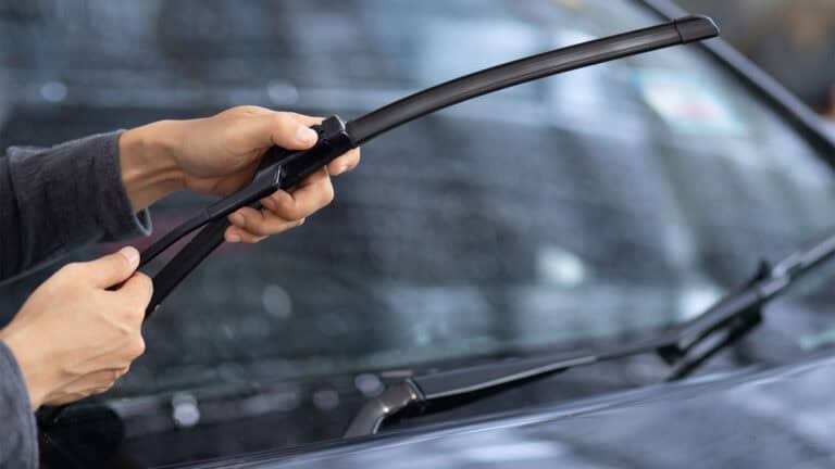 replacing wiper blades.