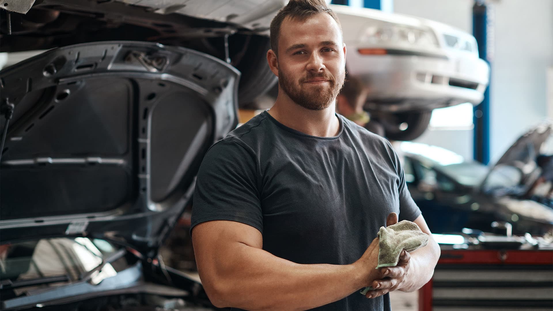 car mechanic at workshop