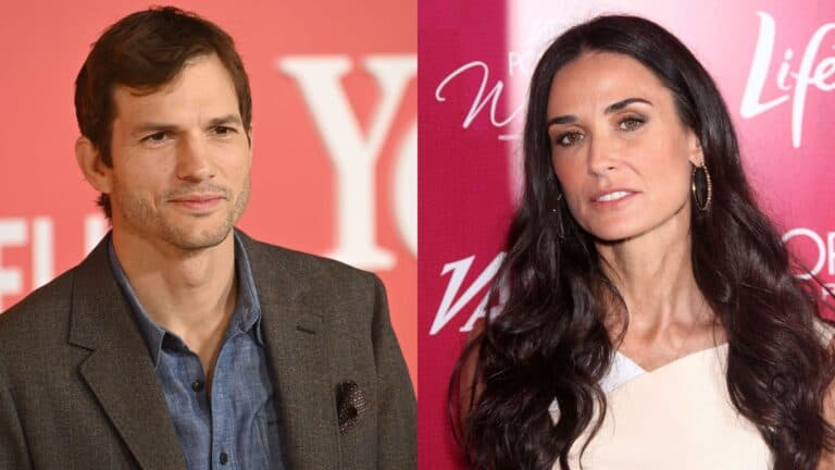 Ashton and Demi Moore