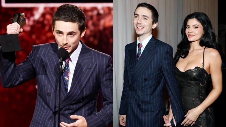 Chalamet and kylie at an award show