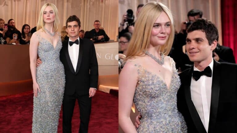 Elle Fanning with her partner