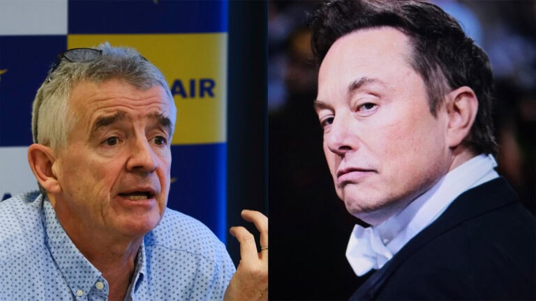 Elon Musk and Michael O'Leary.