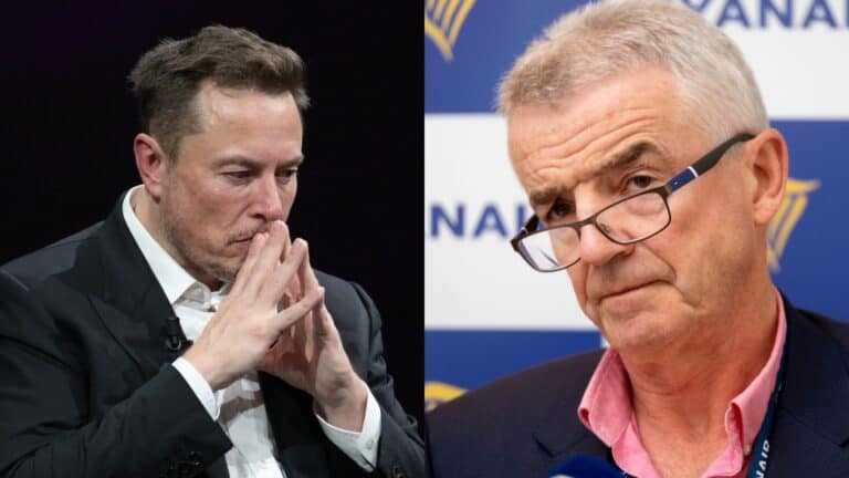 Michael O'Leary and Elon Musk
