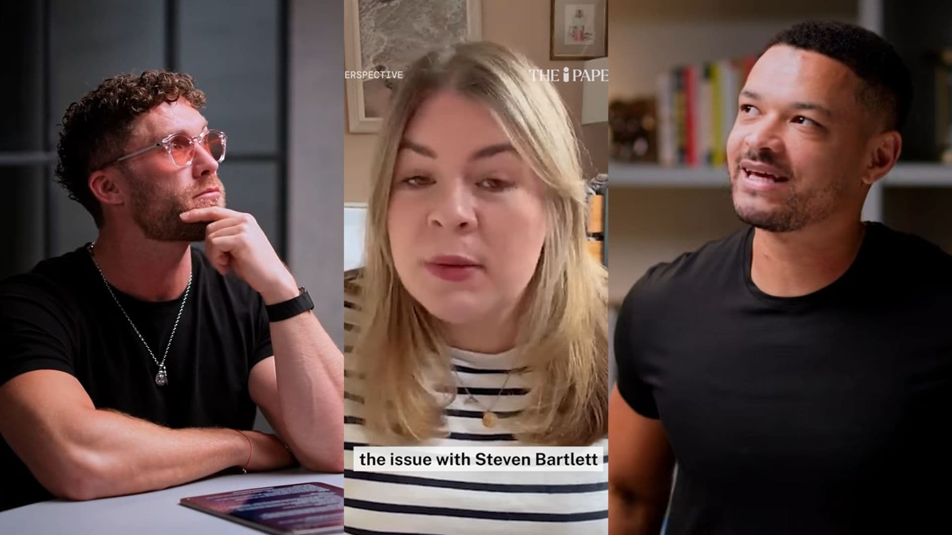 Screen shot of Chris Williamson and Steven Bartlett from the Diary of A CEO podcast alongside Instagram creator