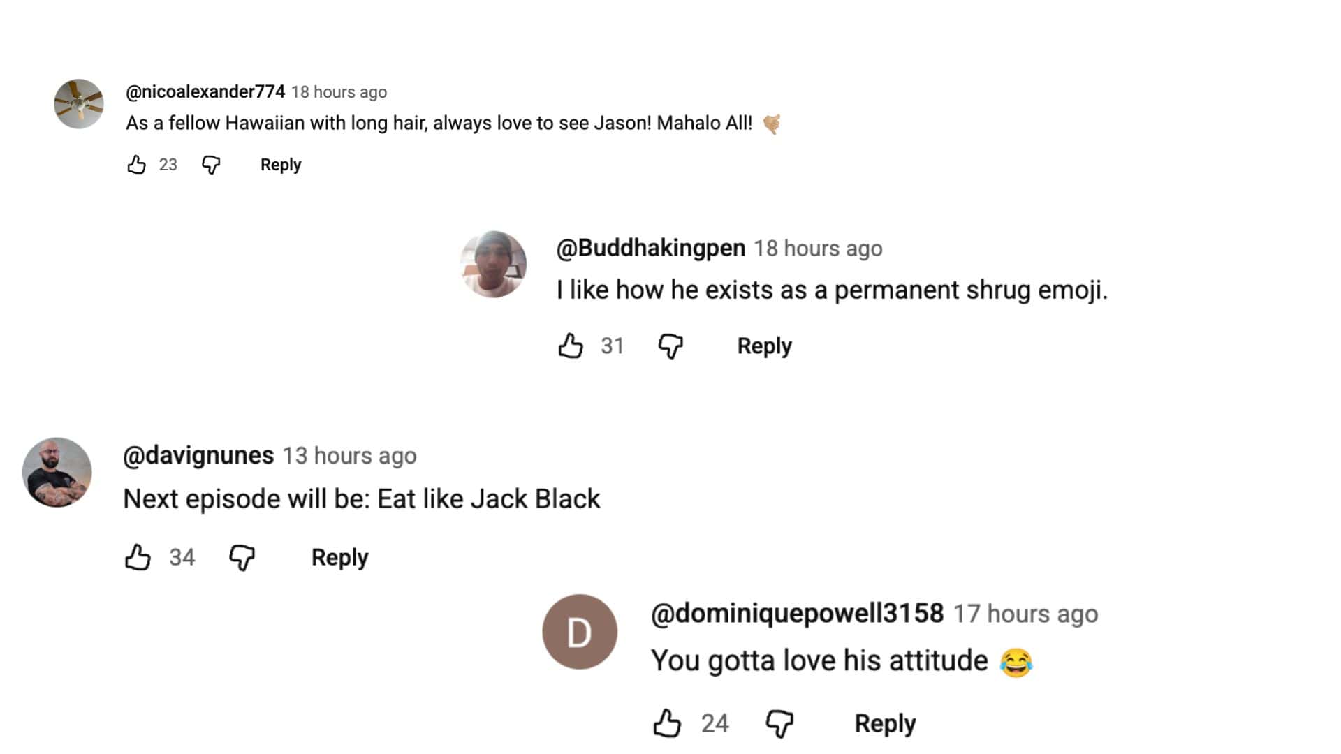 Jason Momoa reactions