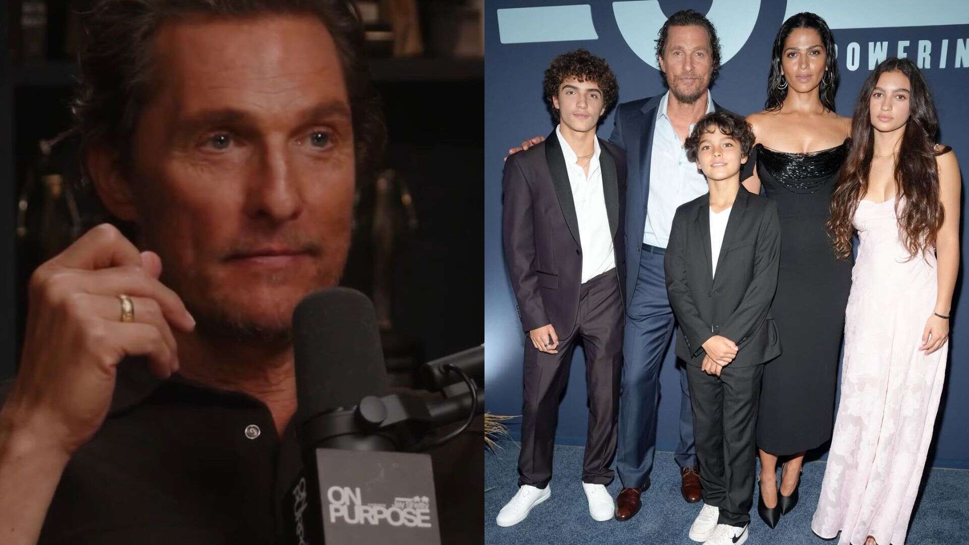 Matthew McConaughey with wife and kids