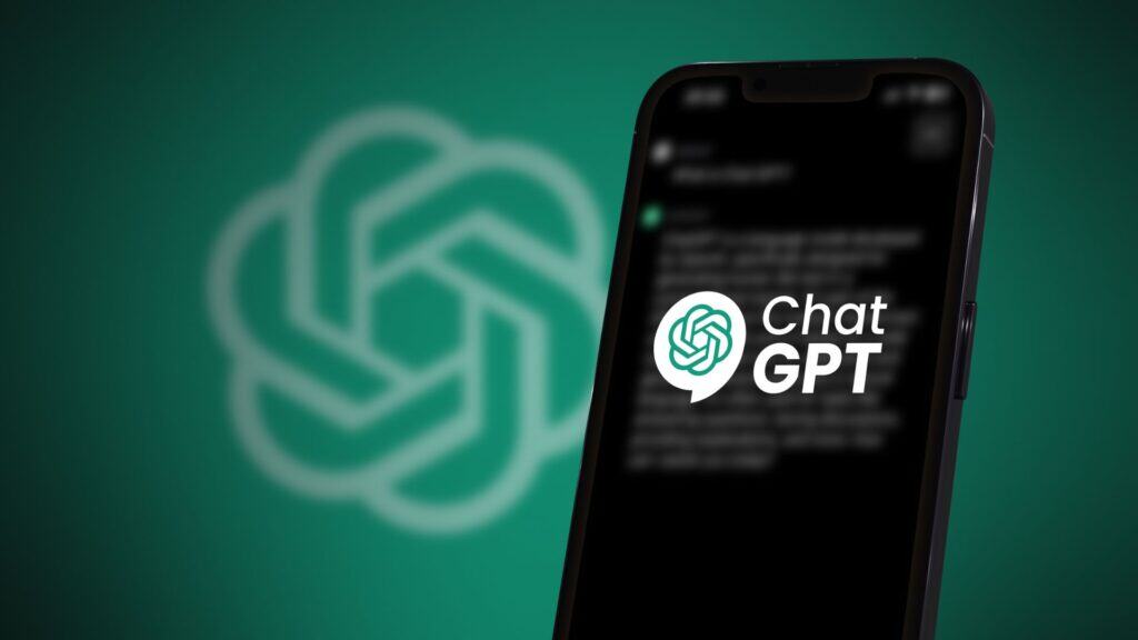 Smartphone displaying the ChatGPT app