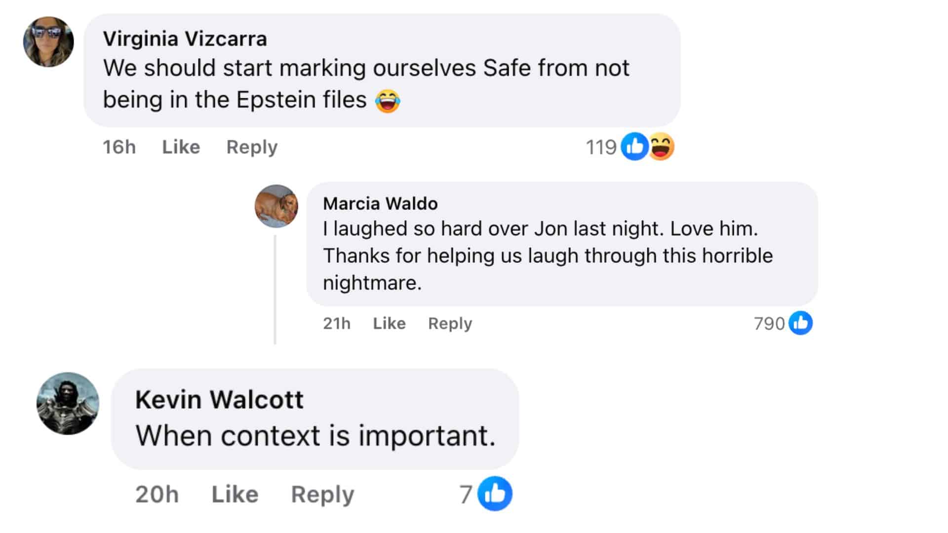 jon stewart facebook