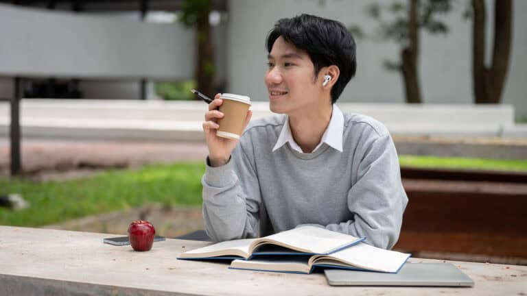 Gen Z with a coffee.