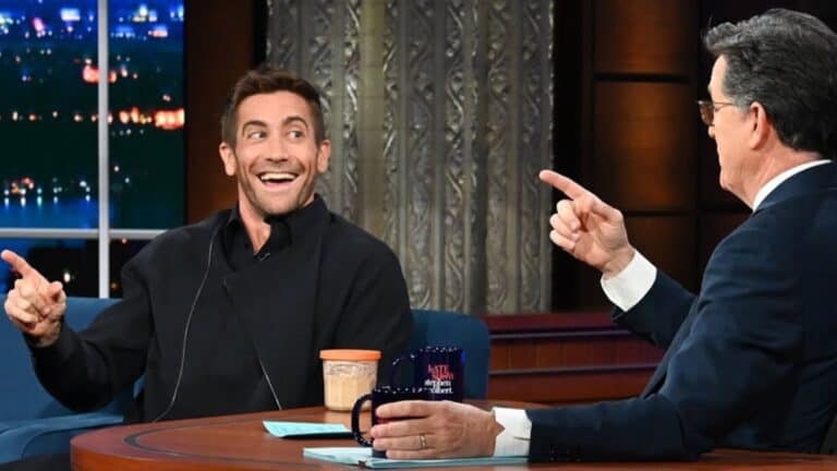 Jake Gyllenhaal at The Late Show with Stephen Colbert