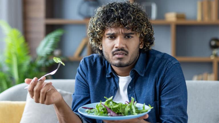 Man does not like food