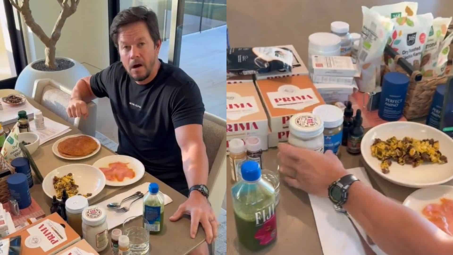 Mark Wahlberg showing his weight gain eating routine