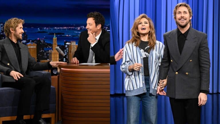 Ryan Gosling and Eva Mendes at the Tonight Show