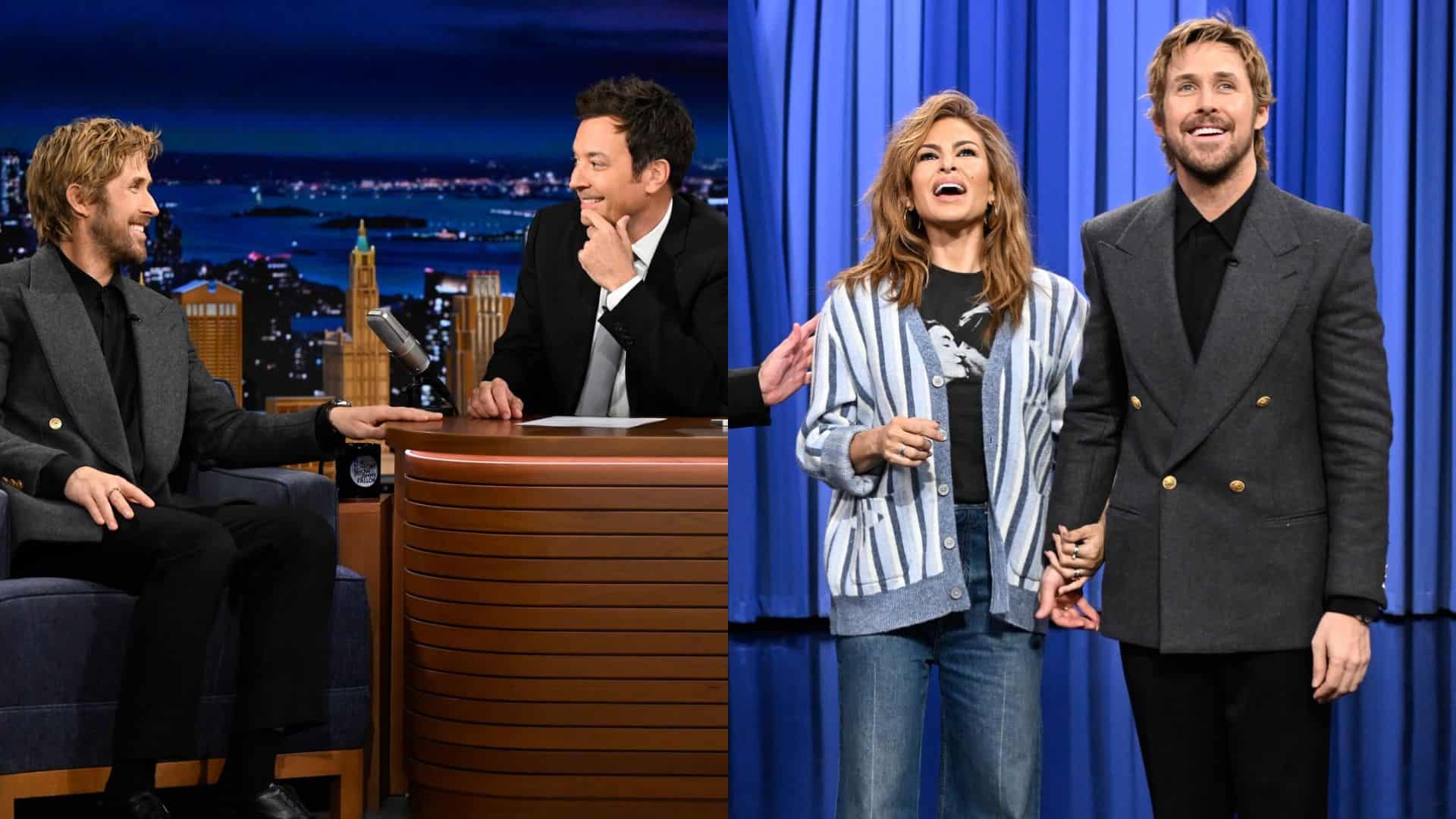 Ryan Gosling and Eva Mendes at the Tonight Show