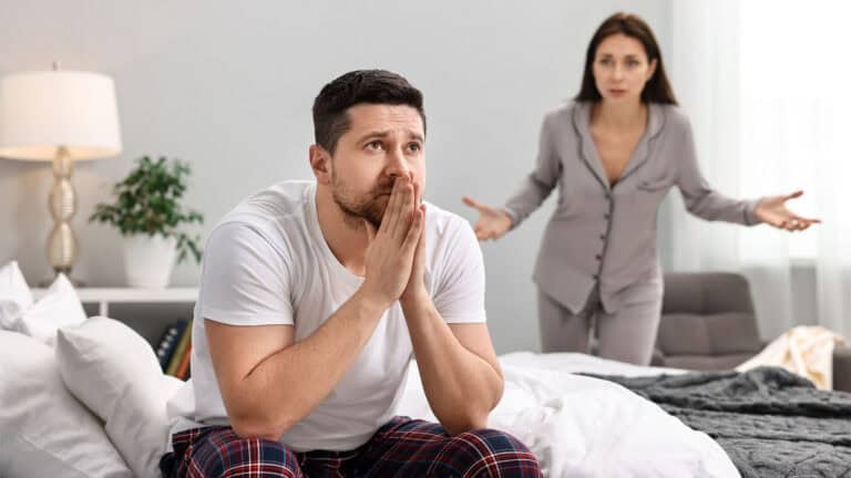 couple argue bedroom.