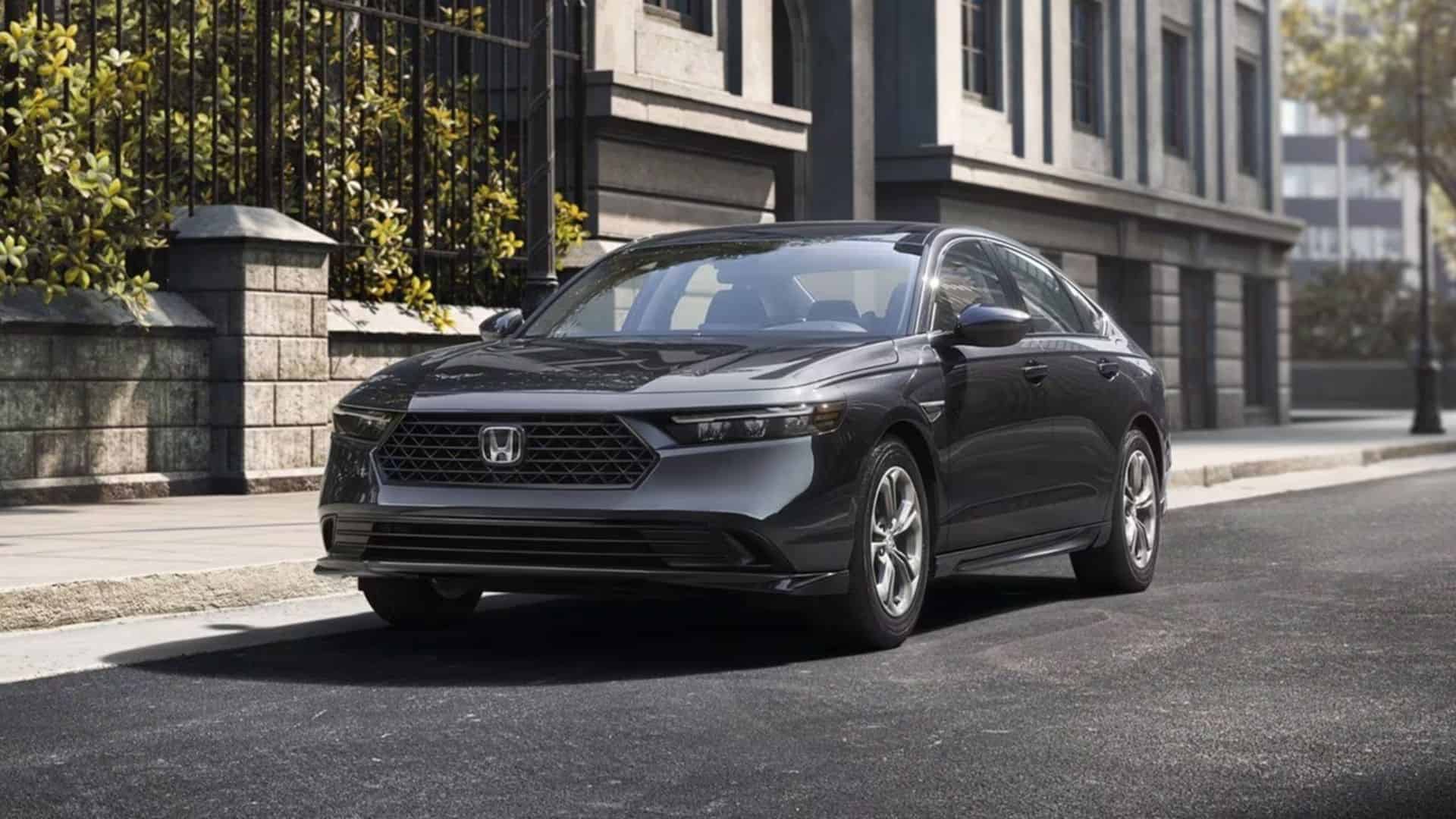 2026 Honda Accord driving through neighborhood 