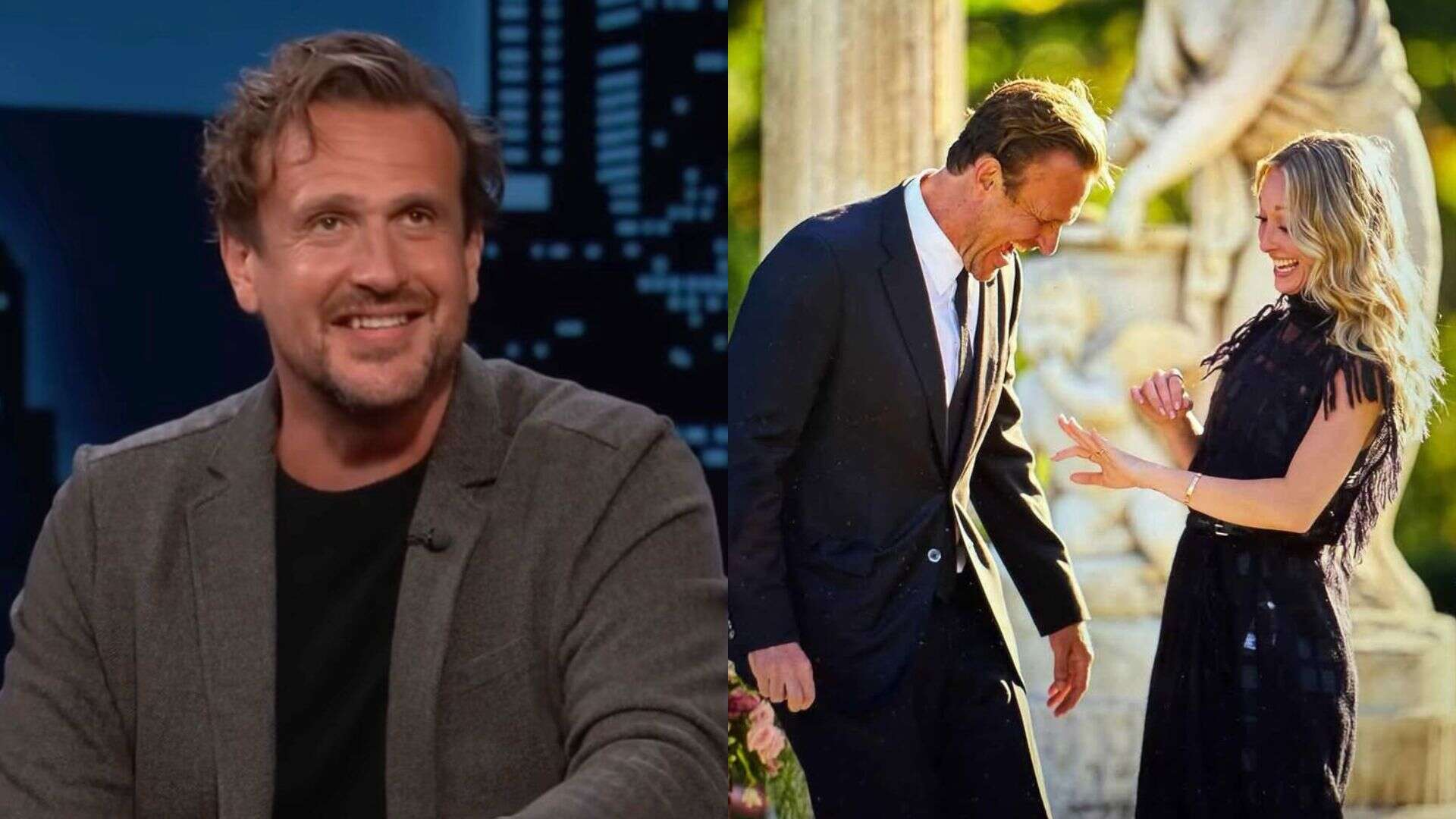 Jason Segel proposing his girlfriend