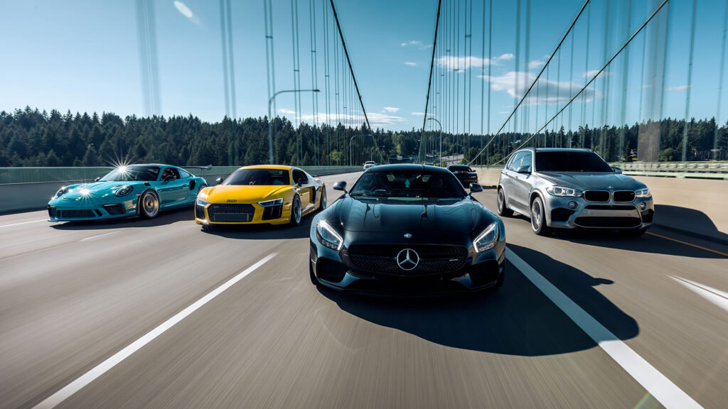 Supercars on the highway