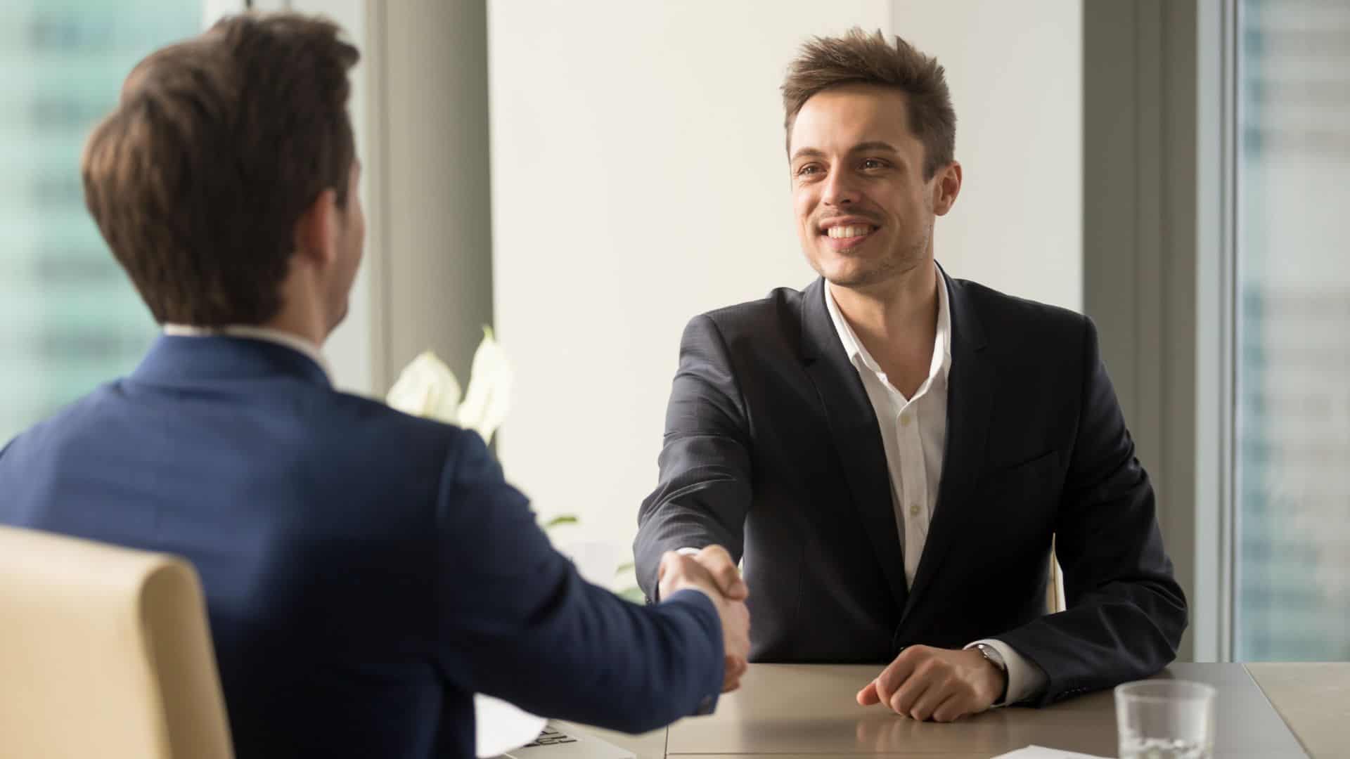 Two men shaking hands