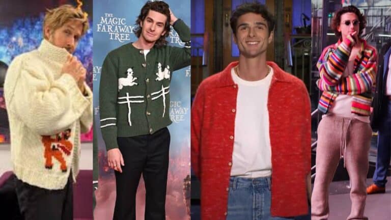 Different celebrities in Hollywood embracing comfort in cardigans