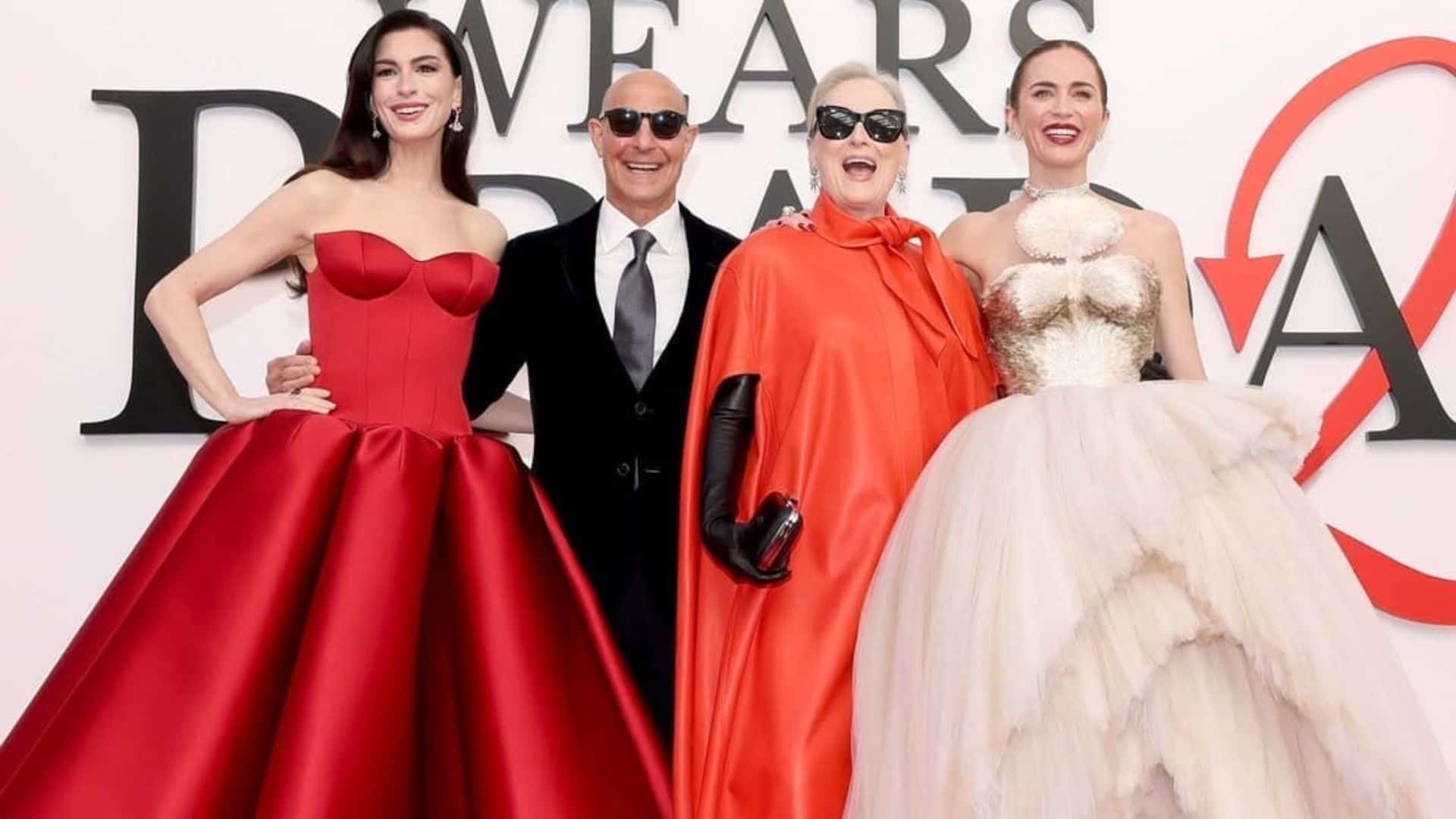 The cast of The Devil Wears Prada 2 on the red carpet