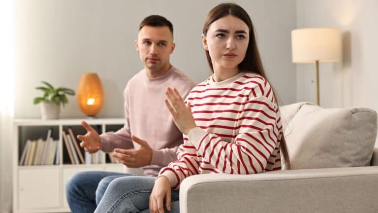 couple arguing at home