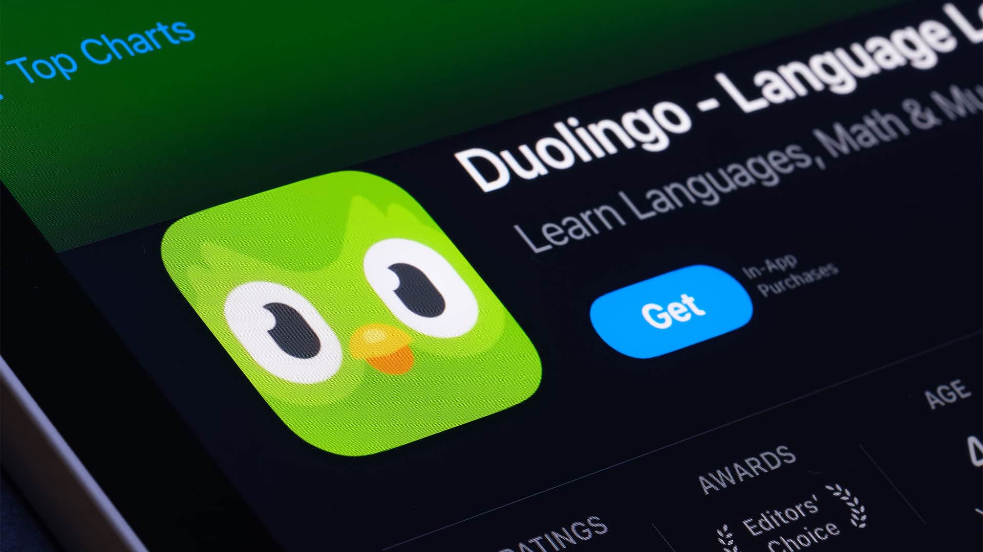Duolingo app on a mobile screen.
