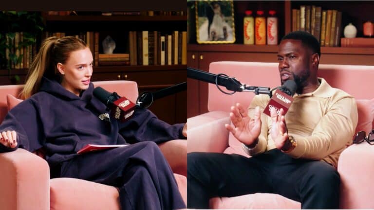 Alex Cooper asks Kevin Hart about fashion on popular podcast Call Her Daddy