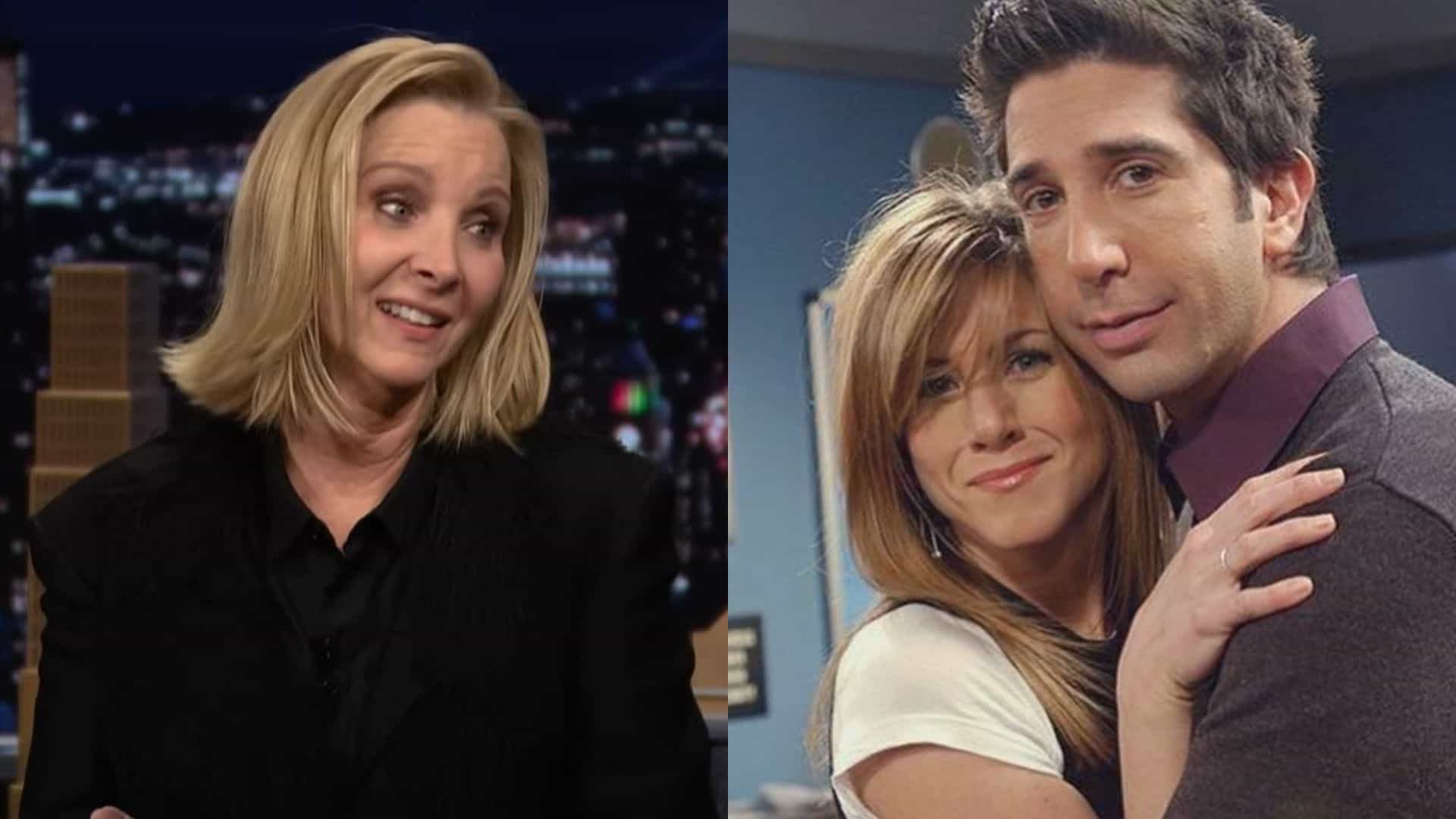 Lisa Kudrow on the Tonight Show (Left), Rachel & Ross from Friends (Right)