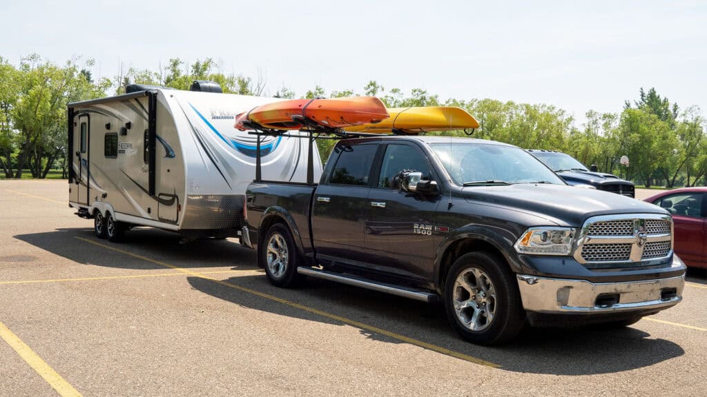 Pulling a caravan