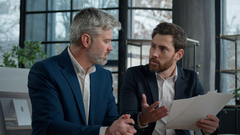 Two men arguing