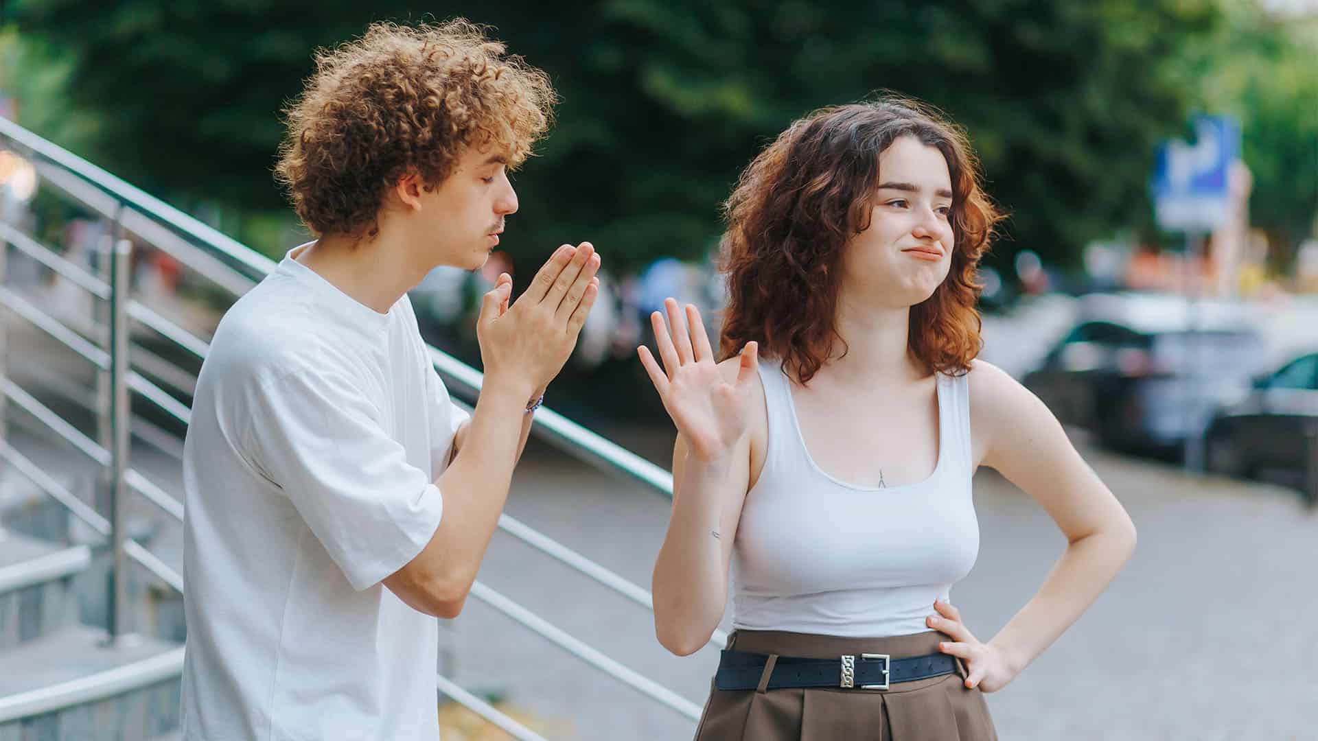 A couple argue