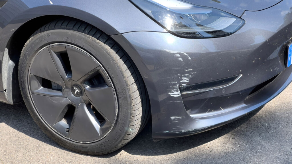 Damaged tesla