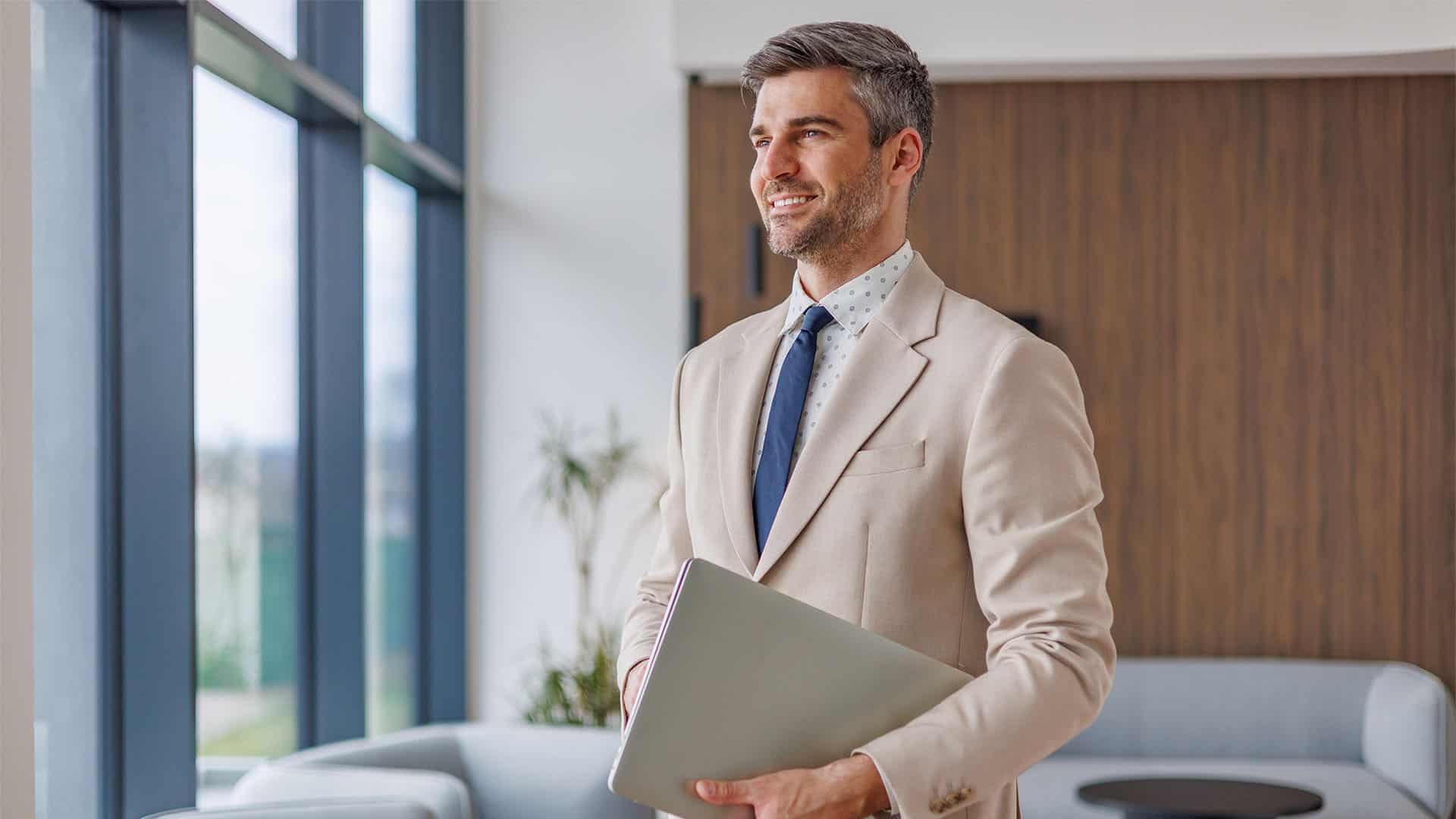 Happy confident man