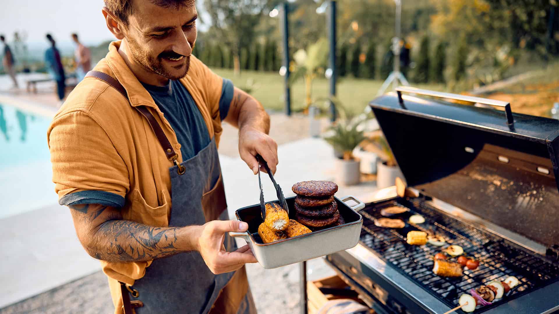 making a bbq