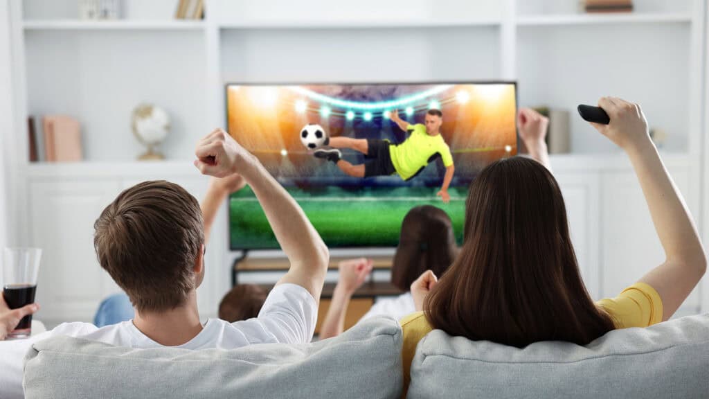 watching a football game