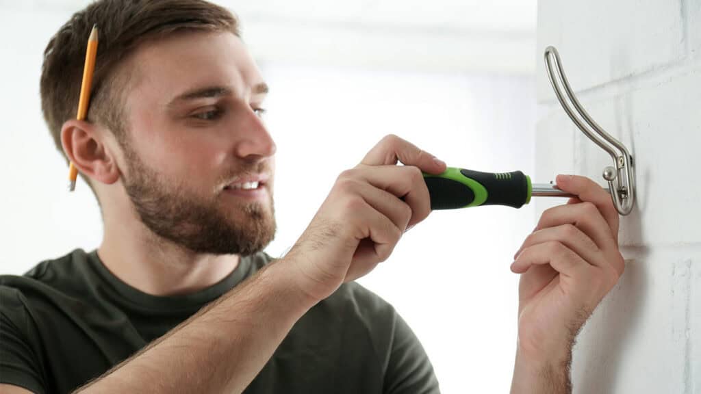 working with a screwdriver